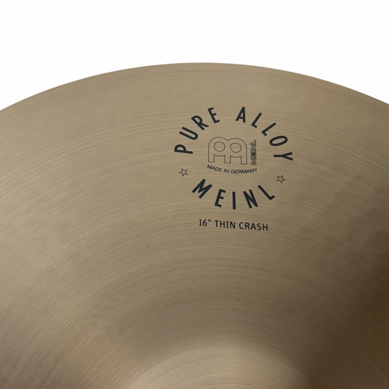 Meinl 16-inch Thin Crash Cymbal made of pure alloy, German craftsmanship.