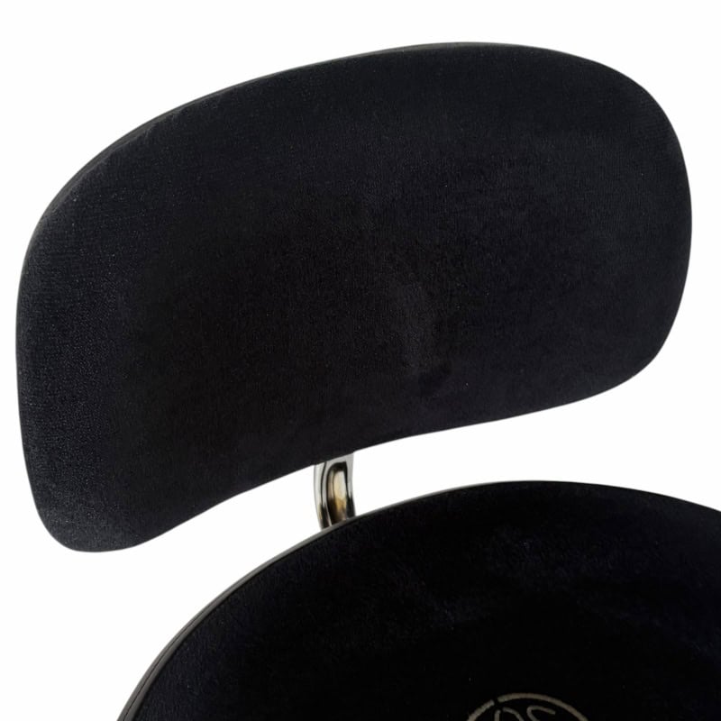 Drummers Only Roc N Soc Cycle Throne backrest for comfort and support.
