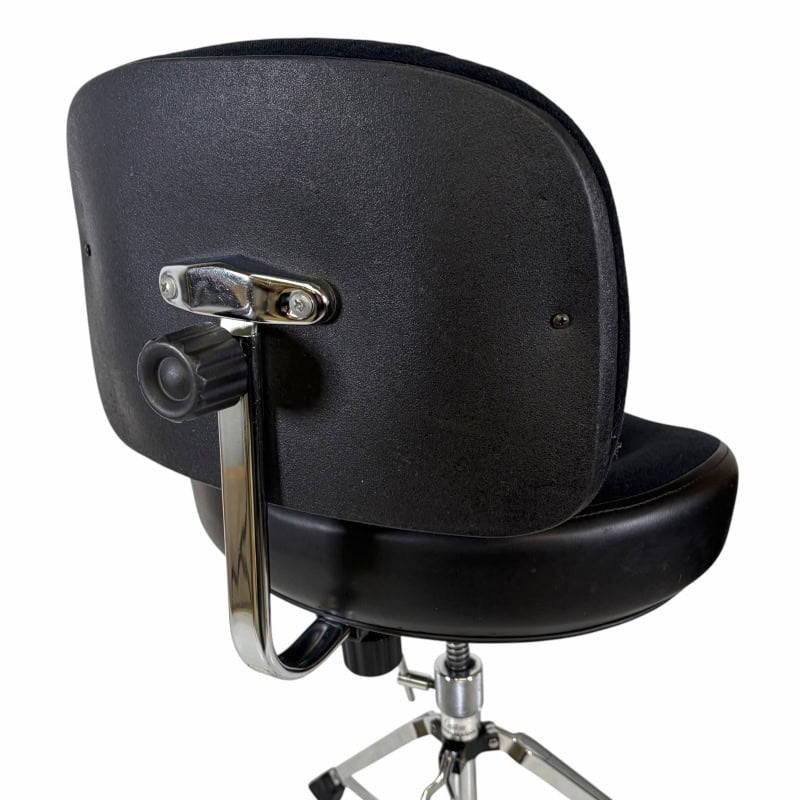 Drummers Only Roc N Soc Cycle Throne with backrest for comfort and support.