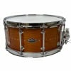 High-quality wooden snare drum with chrome hardware for percussionists.