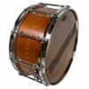 Wooden drum with chrome hardware for drummers.