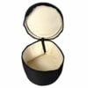 Black drumstick bag with cream interior for drummers.