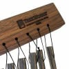 Wooden chimes with metal bars and Tree Works branding for percussion instruments.