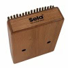 Sela Kalimba wooden musical instrument with metal tines and logo.