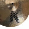 Close-up of Zildjian K Series 14in hi-hat cymbal with logo visible.