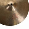 Close-up of Tosco 14-inch hats cymbal with branding and grooves.