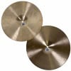 Pair of Zildjian K Custom 14-inch dark hi-hat cymbals for drumming.