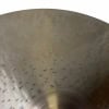 Close-up of a dark finish Zildjian K Custom 20in ride cymbal.