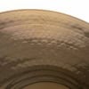Close-up of Meinl 18-inch Med Thin Crash cymbal with detailed grooves.