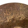 Close-up of a weathered cymbal with 'Byzance' engraving for SEO.