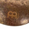 Close-up of Meinl Byzance Extra Dry 21in Transition Ride cymbal with patina.