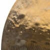 Close-up of a Meinl Byzance Extra Dry 21-inch transition ride cymbal.