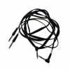 Audio cable with 3.5mm jacks for drum module connection.