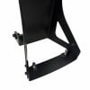 Black drum kick trigger stand for electronic drum kits.