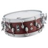 High-quality snare drum with wooden shell and chrome hardware, ideal for professional drummers and s.