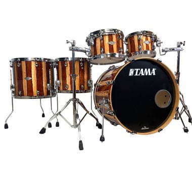 High-quality TAMA drum kit with wooden shells, perfect for professional drummers and studio use.