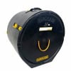 Hardcase drum storage container with secure latches and handle.