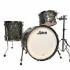 Ludwig drum kit with black sparkle finish, perfect for drummers and music enthusiasts. High-quality.