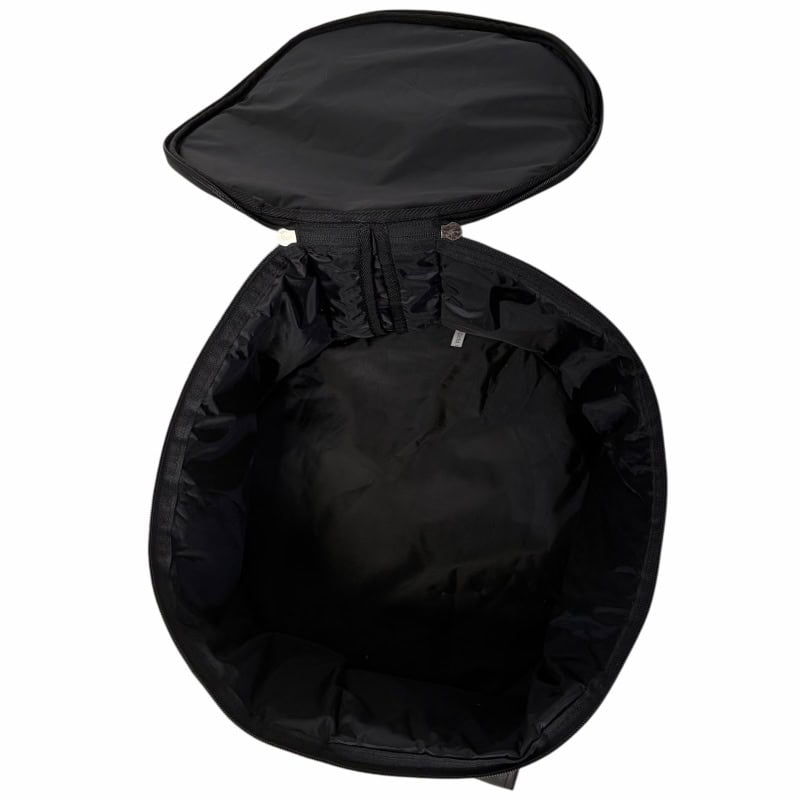 Black drum tom bag for transport and storage of 10-inch drums.