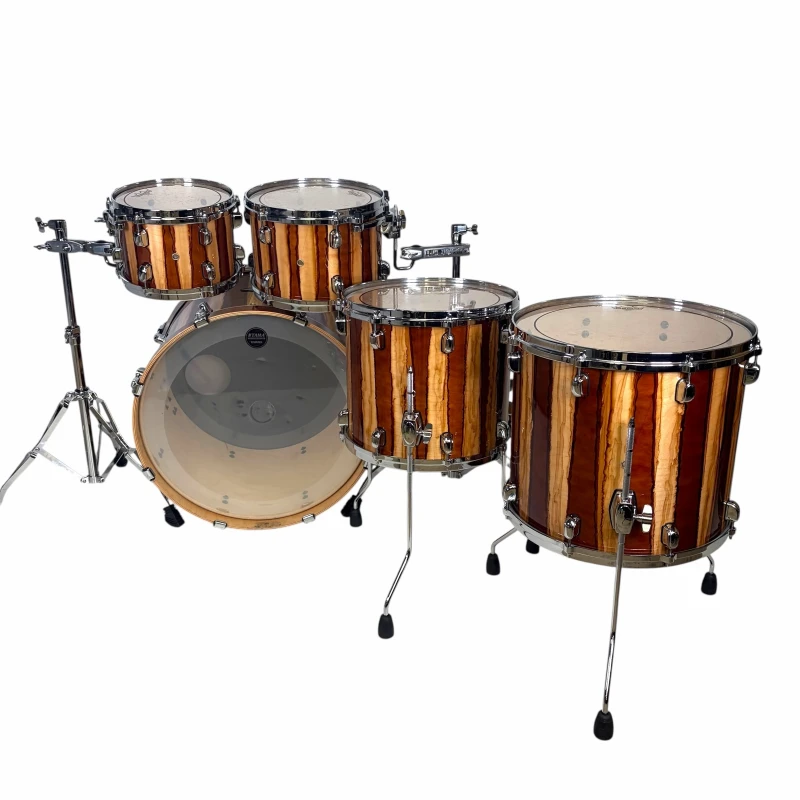 High-quality wooden drum kit for professional drummers.