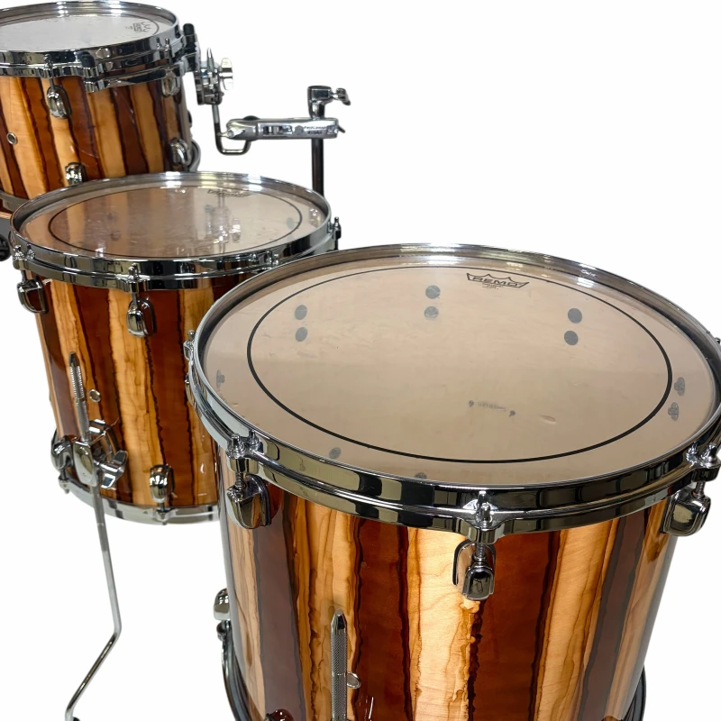 High-quality wooden drums for professional drummers.