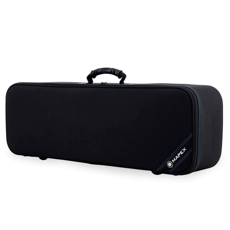 Durable black drumstick bag for drummers, with handle and zip closure.