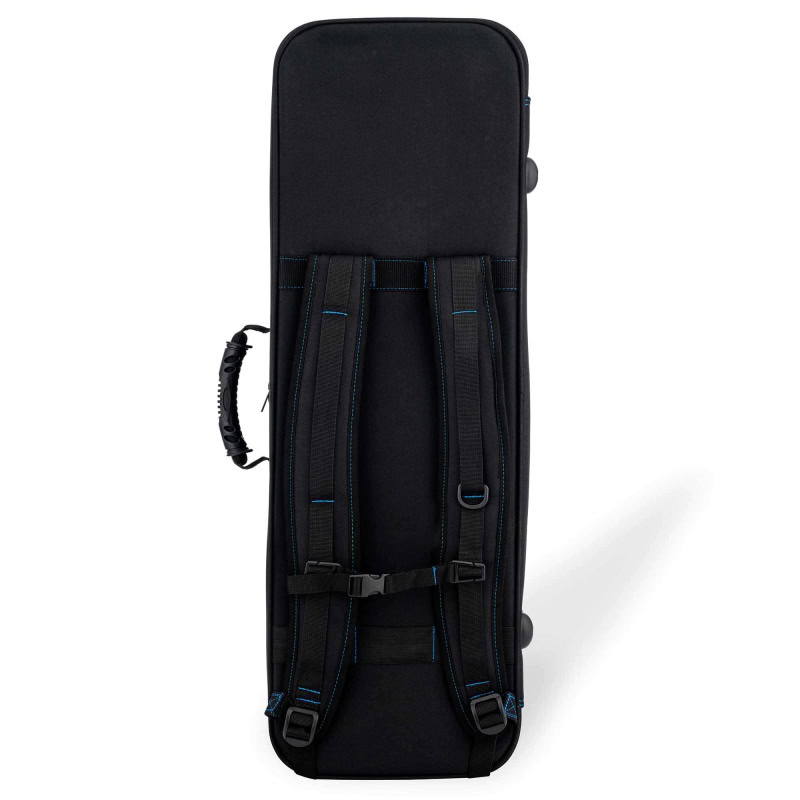 Durable drumstick bag with adjustable straps for drummers.