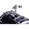 Universal bass drum mount for Sonor drums with adjustable hardware.