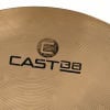 Cast B8 Ride Cymbal with logo, golden finish, close-up view.