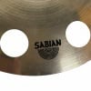Close-up of Sabian Aax 18in Ozone Crash Cymbal with logo visible.