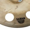 Close-up of Sabian Aax 18in Ozone Crash Cymbal with logo visible.