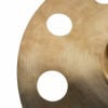 Close-up of Sabian Aax 18in Ozone Crash Cymbal with detailed grooves.