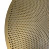 Close-up of a gold Zildjian L80 Low Volume 20in Ride Cymbal with perforations.
