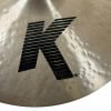 K Zildjian Dark Thin Crash cymbal with logo close-up.