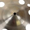 Close-up of Istanbul Xist Ion 18in crash cymbal with detailed grooves.