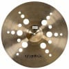 Istanbul Xist Ion 18-inch crash cymbal with multiple sound holes for versatile percussion.