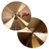 Pair of Paiste PST7 14-inch light hi-hat cymbals with a shiny finish.