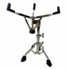 Professional snare drum stand with adjustable arms and sturdy tripod base.