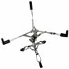 Mapex S400 snare stand with adjustable arms and rubber feet for stability.