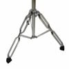 Sturdy metal cymbal stand for drum kits with adjustable height and secure grip.