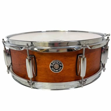 Gretsch Catalina Club 14x5in snare drum with wooden shell and chrome hardware.