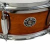 Close-up of Gretsch Catalina Club 14x5in snare drum with logo.