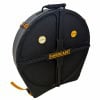 Durable black 22-inch cymbal case with secure latches and handle for transport.