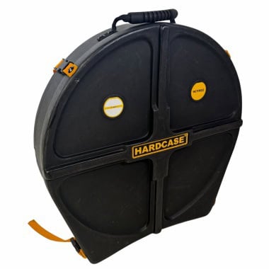 Durable black 22-inch cymbal case with secure latches and handle for transport.