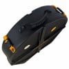 Black 22-inch cymbal case with handle and secure latches for drummers.