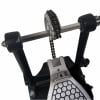 Close-up of Mapex double bass pedal with chain drive and footplate.