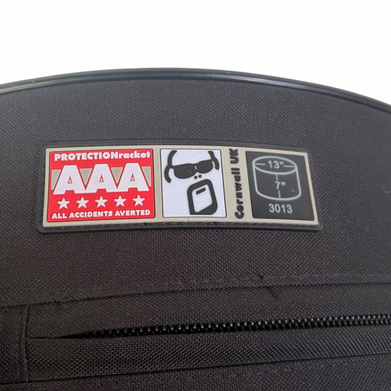 Protection Racket AAA 13x7in snare drum case with safety features.