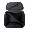 Black Pearl double pedal drum case with interior compartments.