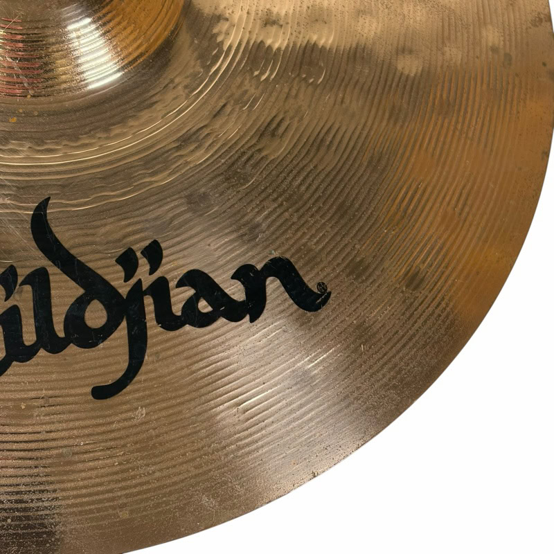 Close-up of Zildjian ZBT 14in HiHats cymbals with logo visible.