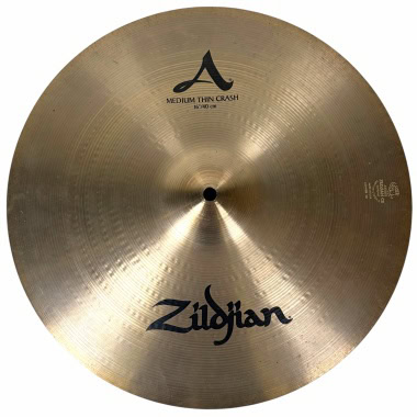 Zildjian A 16in Medium Thin Crash cymbal for drumming and percussion.